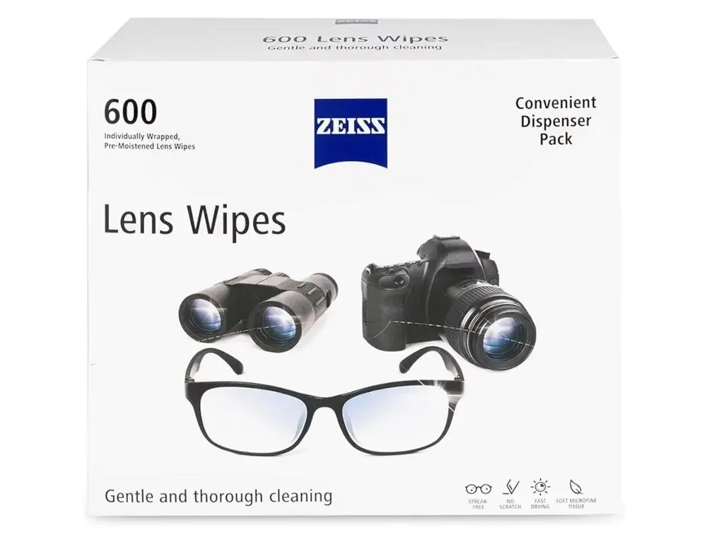 Zeiss Pre-Moistened Lens Cleaning Wipes, 600 count, Free Shipping SEALED